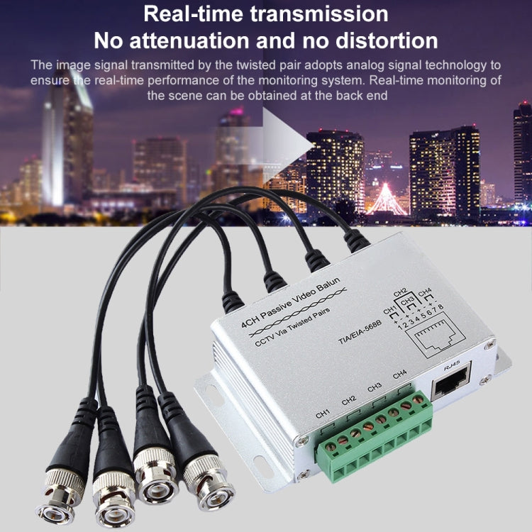 4 CH UTP Passive Video Balun , CCTV Via Twisted Pairs, 4 CH UTP 4 CH UTP Passive Video Balun , CCTV Via Twisted Pairs, 4 CH UTP